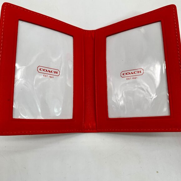 Coach Signature Embossed Leather Pink & Orange Bifold Wallet - Picture 11 of 11